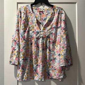 Summer floral blouse